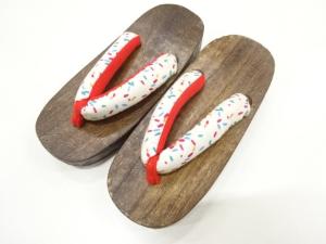 未使用品　焼桐子供用下駄(19.5センチ)